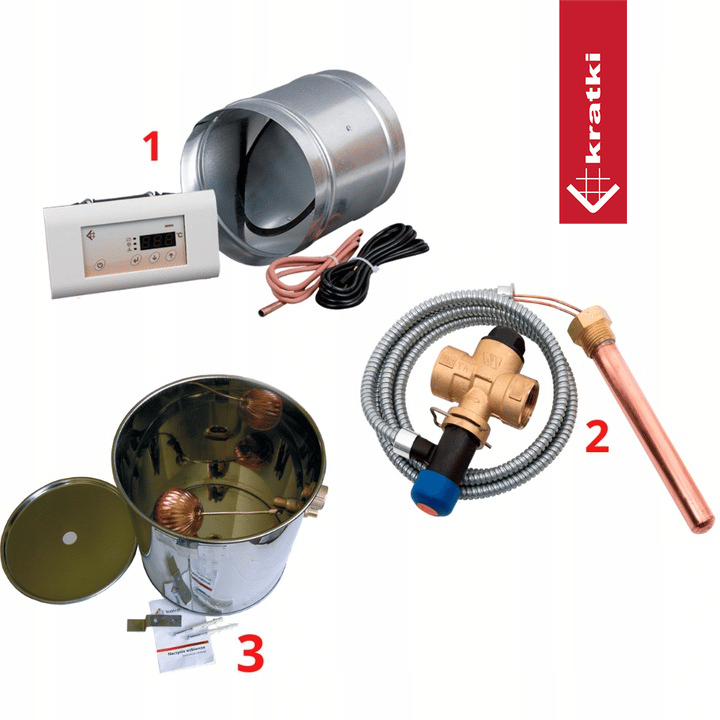 Wasserführender Kamineinsatz KRATKI ZUZIA DECO 12 kW Ø 200 Montageset