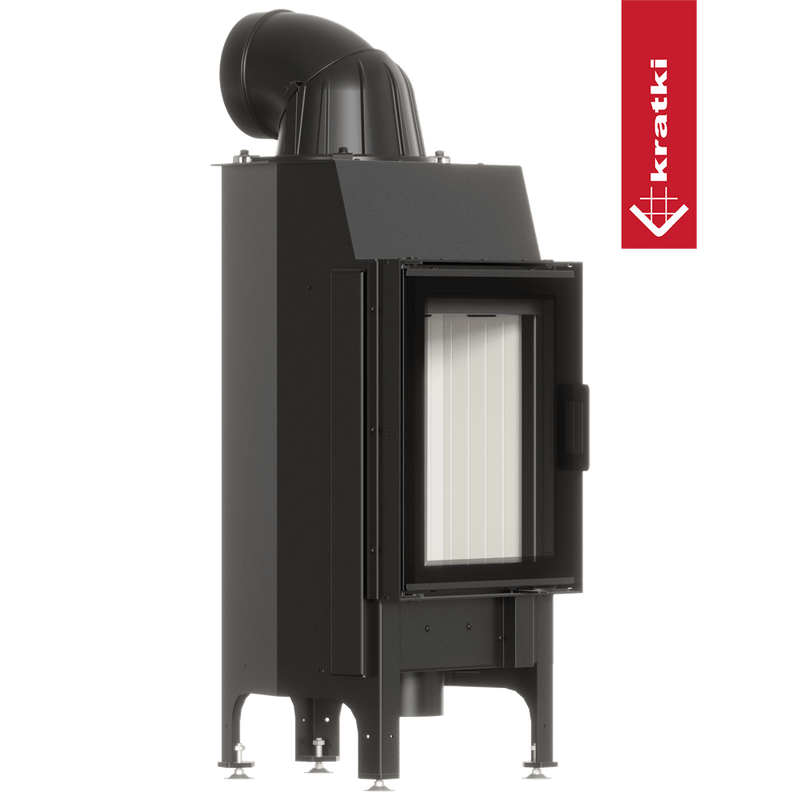 Kamineinsatz aus Stahl KRATKI NADIA 8 kW Ø 200 mit Türfeder