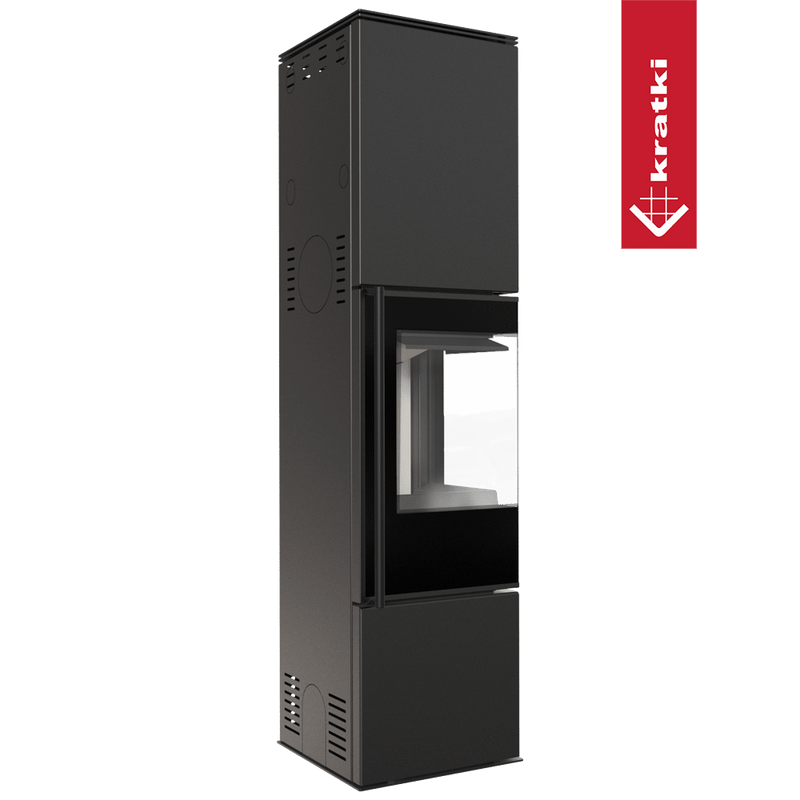 Kaminofen aus Stahl KRATKI REN/L rechts Ø 150 7 kW