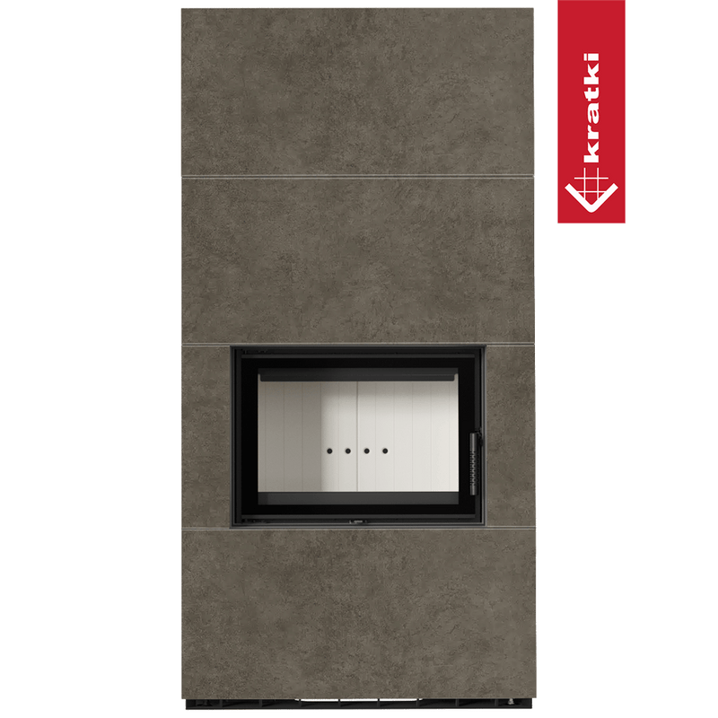 Kaminbausatz KRATKI FLOKI BOX 8 kW Ø 160 Quarzsinter FOKOS PIOMBO