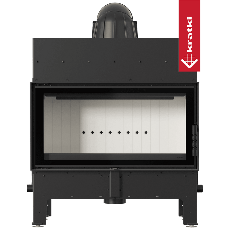Kamineinsatz aus Stahl KRATKI FLOKI L 12 kW Ø 200