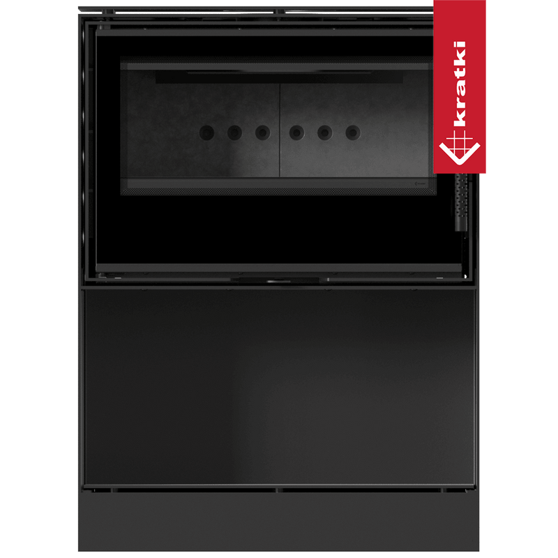Kaminofen aus Stahl KRATKI KARI 70 Ø 150 8 kW Platz für Holz schwarz Verkleidung