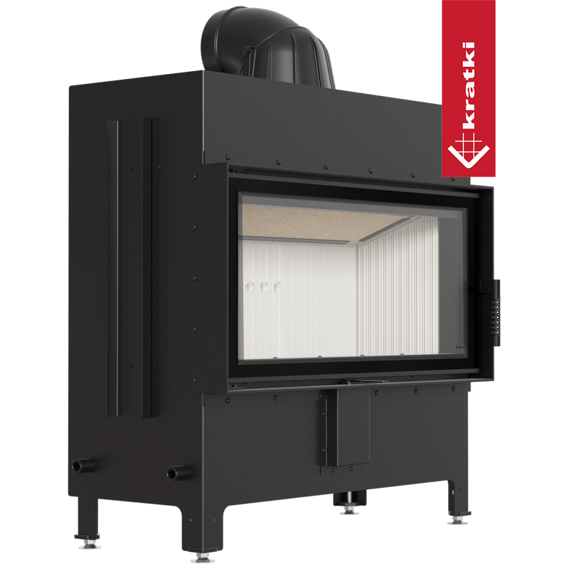 Kamineinsatz aus Stahl KRATKI LUCY 16 kW Ø 200 mit Türfeder