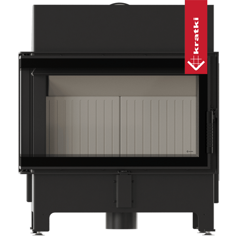 Kamineinsatz KRATKI ZIBI ECO 9,9 kW Ø 180 Eck links