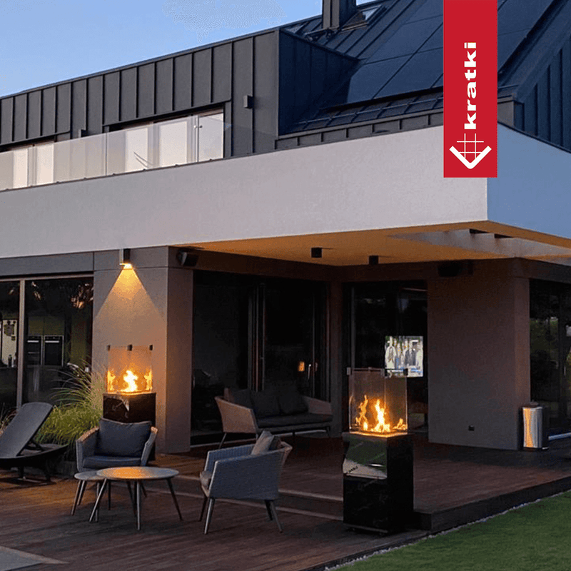 Terrassenheizer Patio Mini Glas schwarz manuelle Steuerung 8,2kW