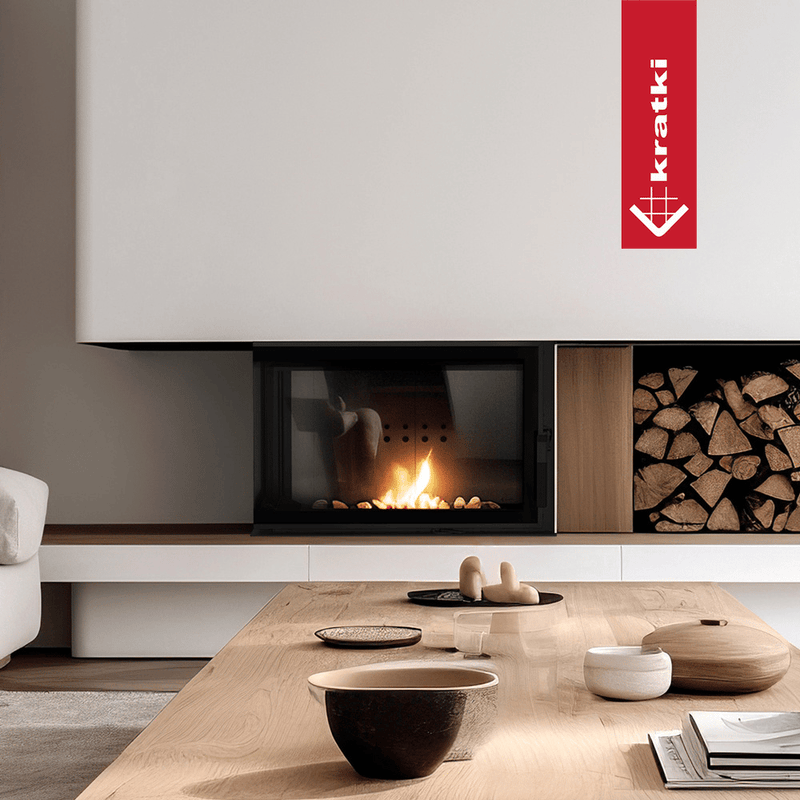 Wasserführender Kamineinsatz KRATKI MBM links 12 kW Ø 180