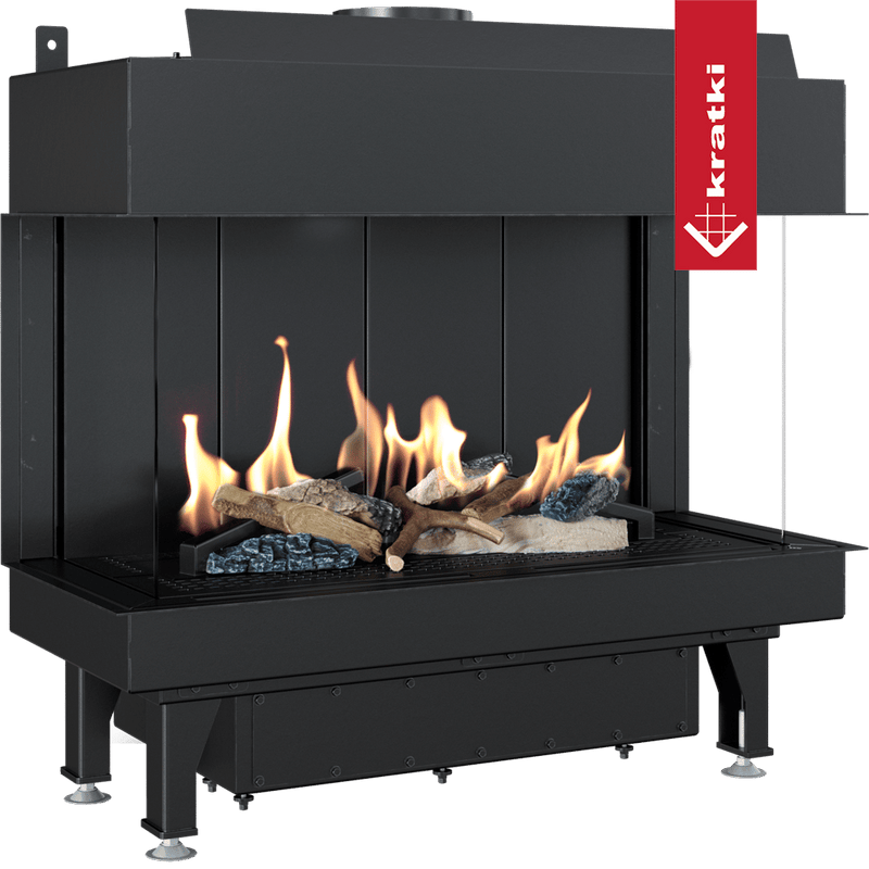 Gaskamin KRATKI LEO 70 dreiseitig Propan Ø 100/150 4,8 kW