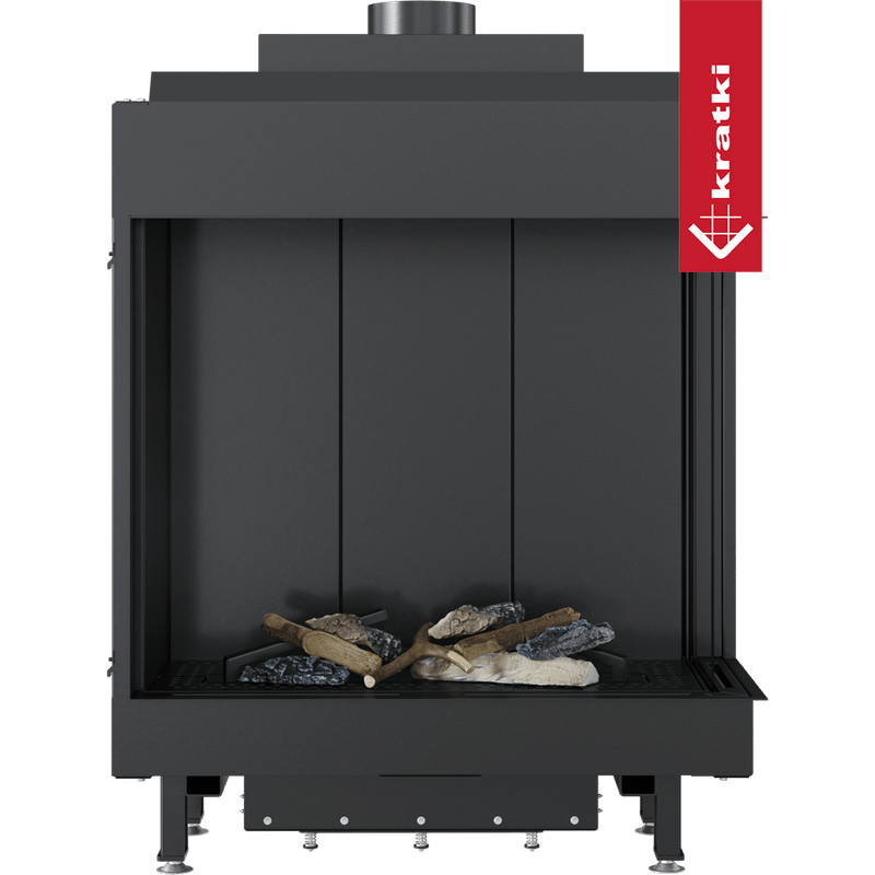 Gaskamin KRATKI LEO 76 / 62 rechts Erdgas Ø 100/150 8 kW