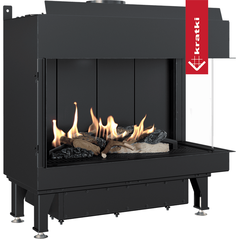 Gaskamin KRATKI LEO 70 rechts Propan Ø 100/150 4,8 kW