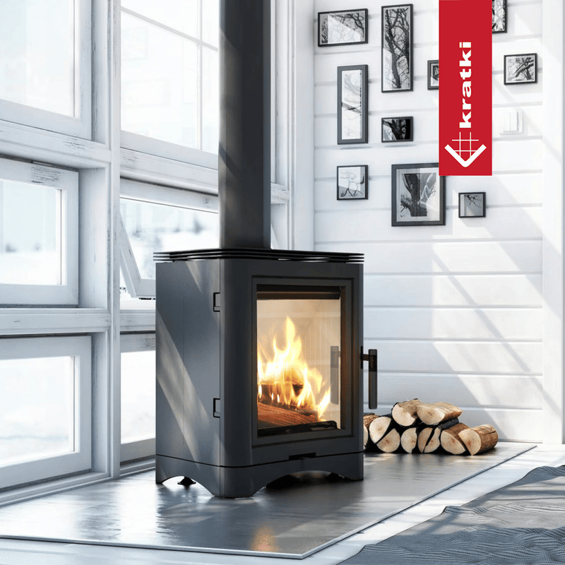 Gußeisen Kaminofen KRATKI K5 Ø 130 7 kW