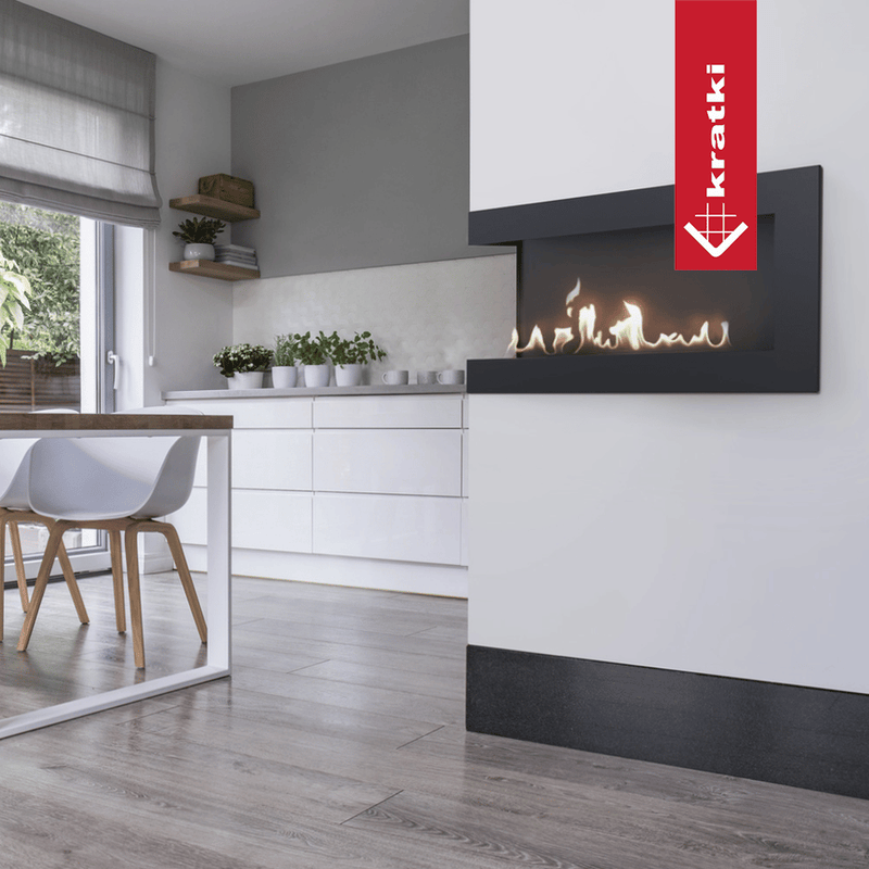 Wandkamin Bioethanol DELTA 900 TÜV links