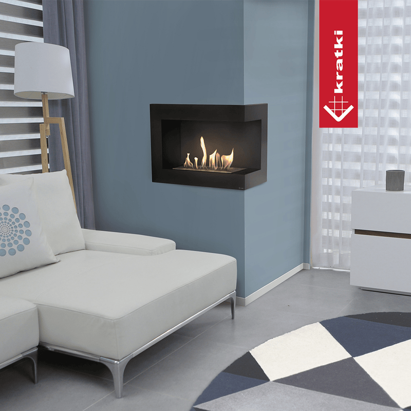 Wandkamin Bioethanol DELTA 600 TÜV rechts