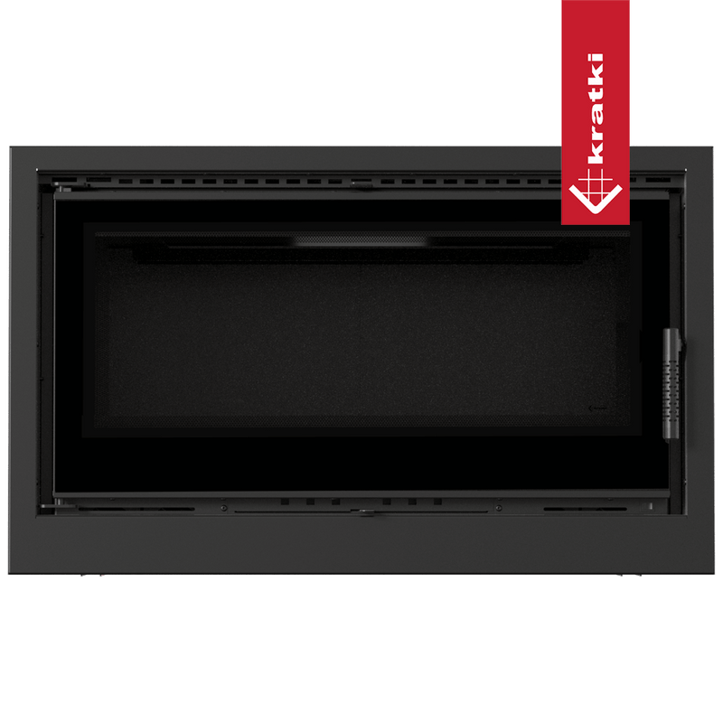 Kamin-Kassette KRATKI ARKE 95 14 kW Ø 200 schwarz Verkleidung