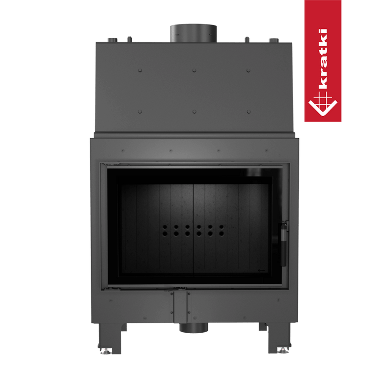 Wasserführender Kamineinsatz KRATKI MBO 15 kW Ø 200 schwarz Verkleidung