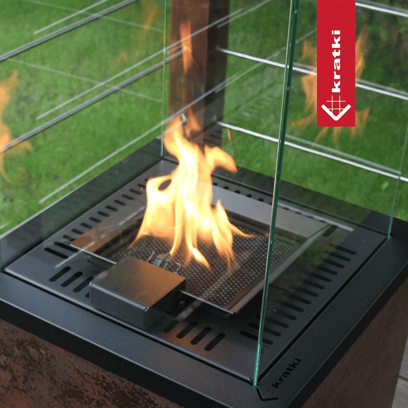 Terrassenheizer Patio Quarzsinter Oxide Nero automatische Steuerung 8,2kW