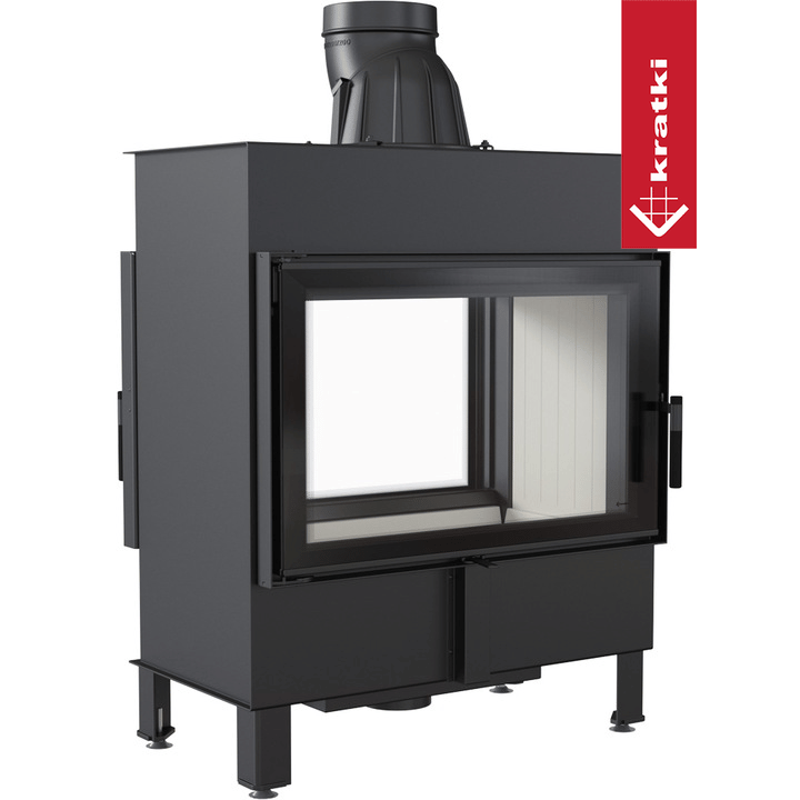 Kamineinsatz aus Stahl KRATKI LUCY TUNNEL 14 kW Ø 200 mit Türfeder