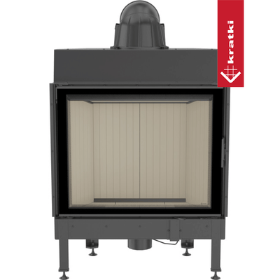 Kamineinsatz aus Stahl KRATKI NADIA 13 kW Ø 200 mit Türfeder