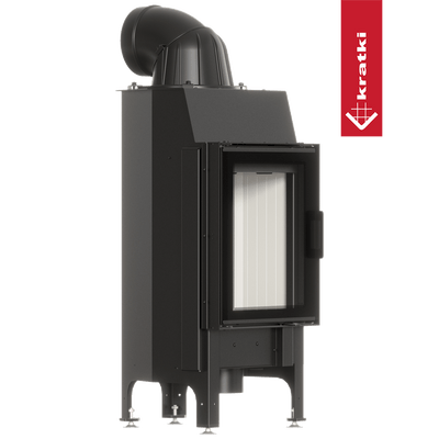 Kamineinsatz aus Stahl KRATKI NADIA 8 kW Ø 200 mit Türfeder