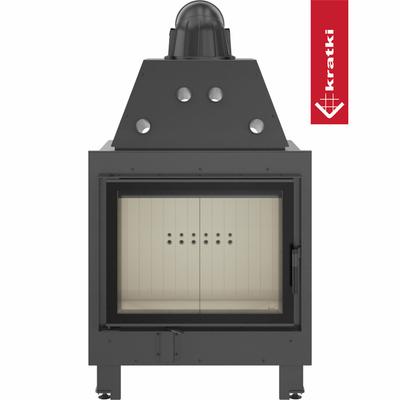 Kamineinsatz aus Stahl KRATKI MBA 17 kW Ø 200 mit Türfeder
