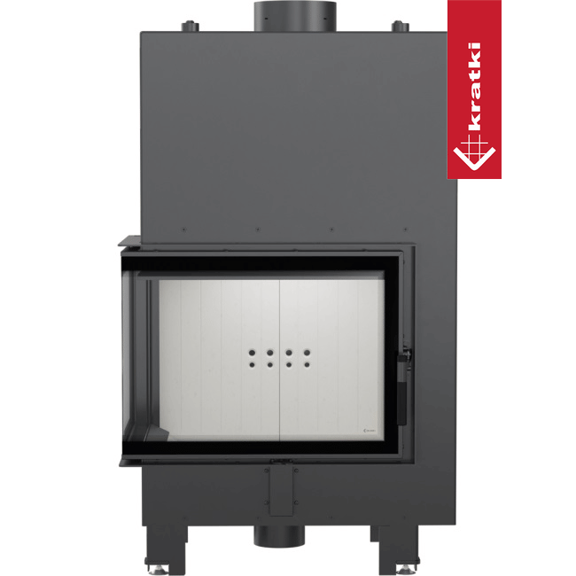 Wasserführender Kamineinsatz KRATKI MBZ links 13 kW Ø 200 mit Türfeder