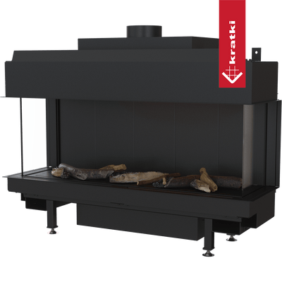 Gaskamin KRATKI LEO 100 dreiseitig Propan Butan Ø 100/150 9,5 kW