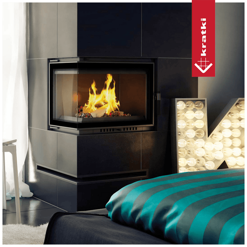 Kamineinsatz Gusseisen KRATKI MAJA DECO links 8 kW Ø 200