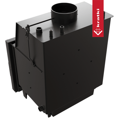 Wasserführender Kamineinsatz KRATKI ZOSIA DECO 14 kW Ø 200 mit Türverschluss
