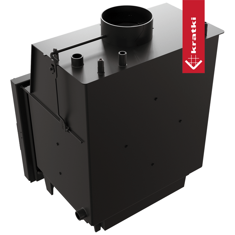 Wasserführender Kamineinsatz KRATKI ZOSIA DECO 14 kW Ø 200 mit Türverschluss