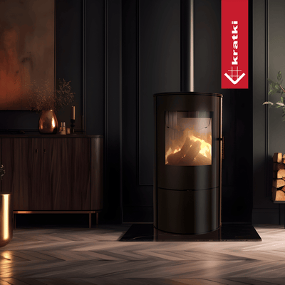 Kaminofen aus Stahl KRATKI ROLLO Ø 150 7 kW Satz