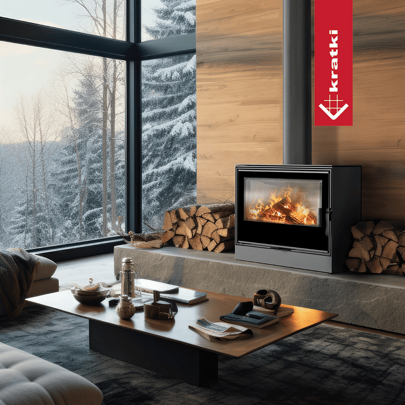 Kaminofen aus Stahl KRATKI KARI 80 Ø 180 12 kW