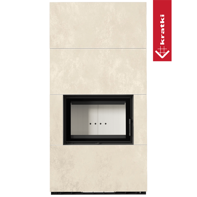 Kaminbausatz KRATKI FLOKI BOX 8 kW Ø 160 Quarzsinter OXIDE BIANCO