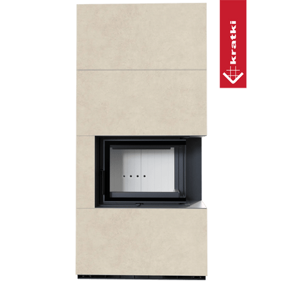 Kaminbausatz KRATKI FLOKI BOX rechts 8 kW Ø 160 Quarzsinter FOKOS SALE
