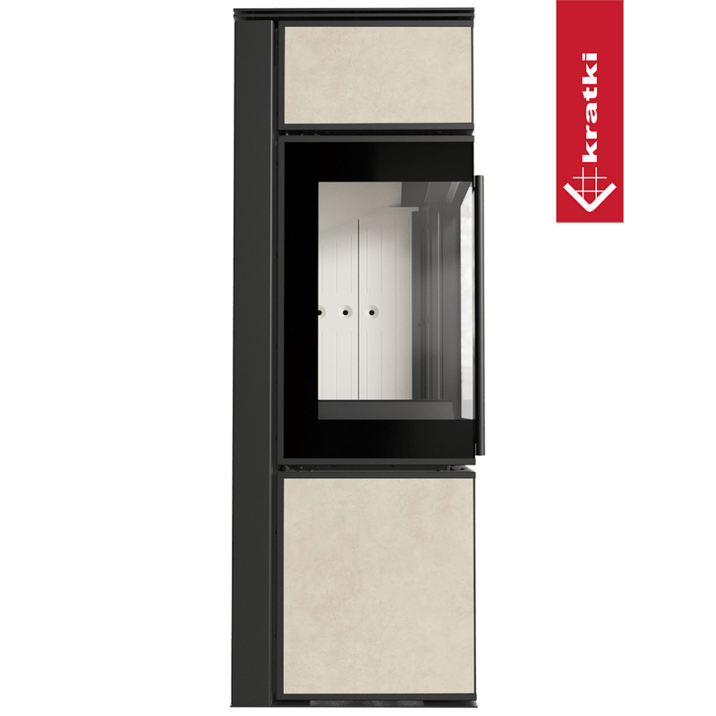 Kaminofen aus Stahl KRATKI TORA/S 8 kW Ø 150 Quarzsinter FOKOS SALE