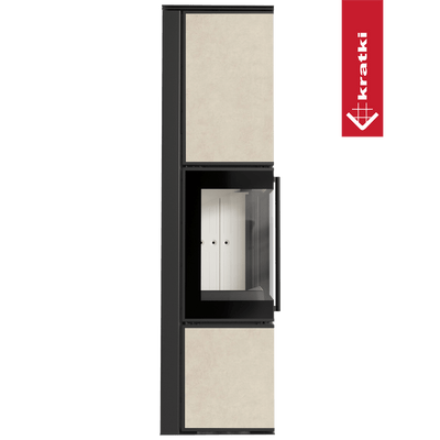 Kaminofen aus Stahl KRATKI TORA/L 8 kW Ø 150 Quarzsinter FOKOS SALE