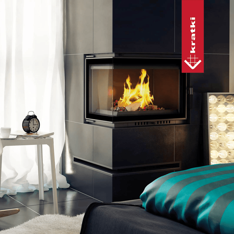 Wasserführender Kamineinsatz KRATKI MAJA DECO links 8 kW Ø 180