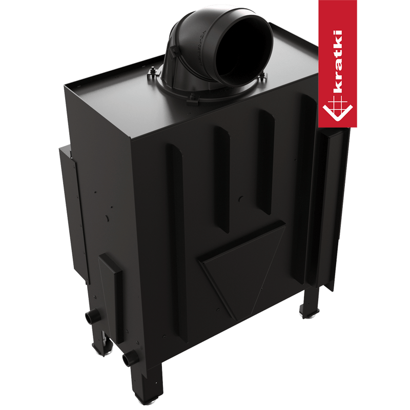 Kamineinsatz aus Stahl KRATKI FLOKI M links 10 kW Ø 200