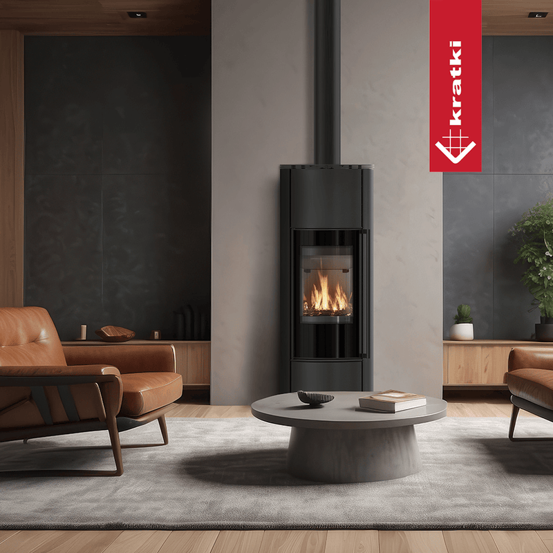 Kaminofen aus Stahl KRATKI ERIK Hoch Ø 150 5,5 kW
