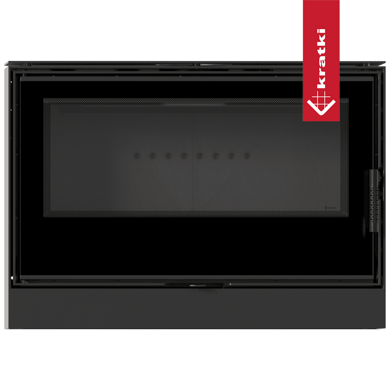 Kaminofen aus Stahl KRATKI KARI 95 Ø 180 14 kW schwarz Verkleidung