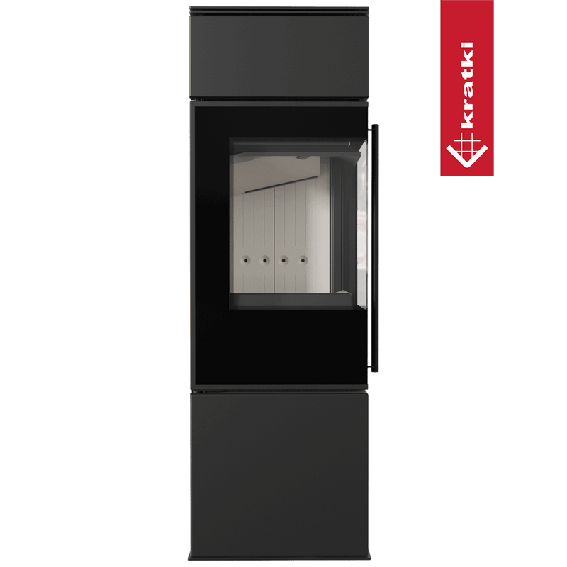 Kaminofen aus Stahl KRATKI REN/S links Ø 150 7 kW mit Türfeder