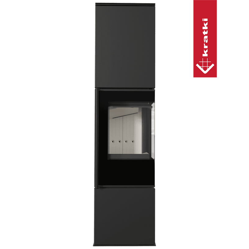 Kaminofen aus Stahl KRATKI REN/L rechts Ø 150 7 kW mit Türfeder