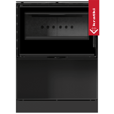 Kaminofen aus Stahl KRATKI KARI 70 Ø 150 8 kW Platz für Holz schwarz Verkleidung