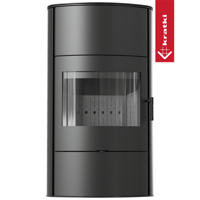 Kaminofen aus stahl KRATKI ROLLO/2/W Ø 150 8 kW schwarz Verkleidung