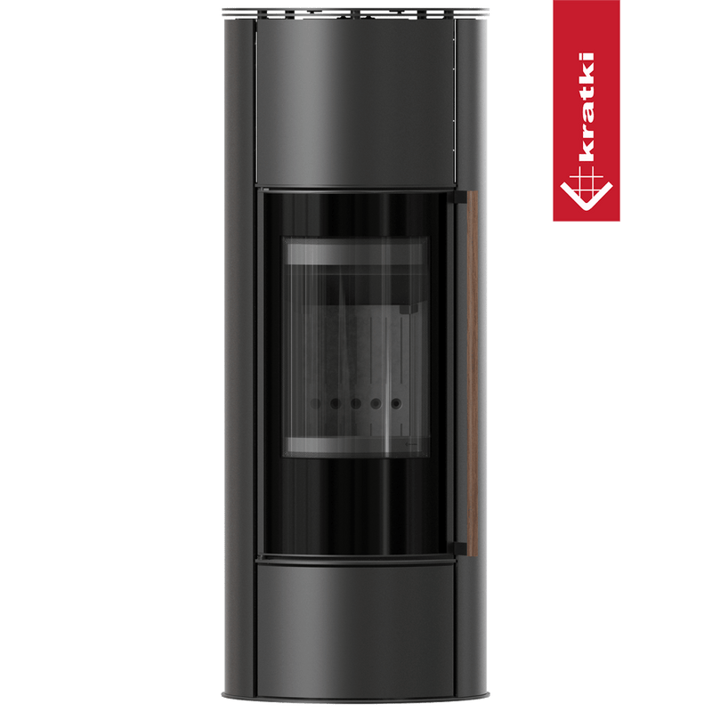 Ofen KRATKI ERIK Ø150 5,5kW Schwarzer Thermotec Griff aus Jatoba Holz