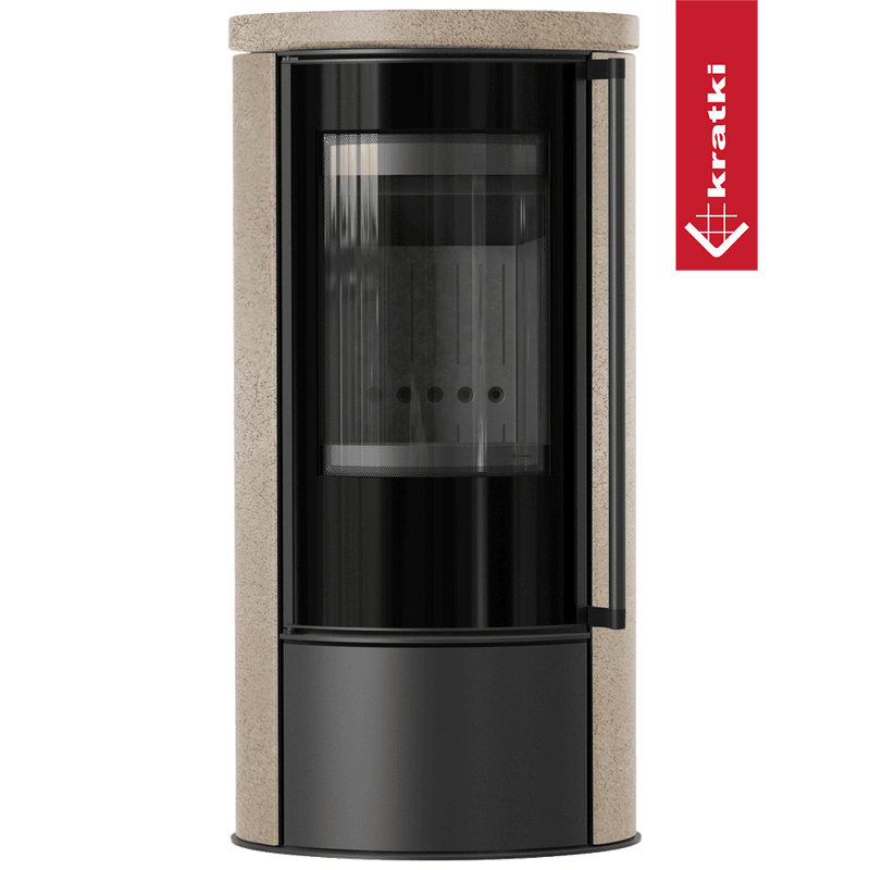 KRATKI ERIK Ø150 5,5 kW Keramikofen GOLD SATIN Deckel Schwarz Thermotec