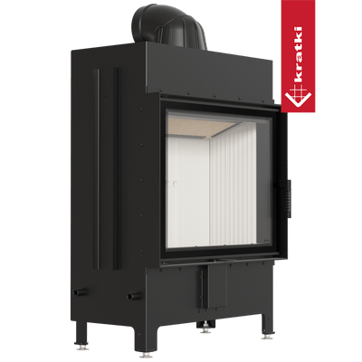 Kamineinsatz aus Stahl KRATKI LUCY 15 kW Ø 200 mit Türfeder