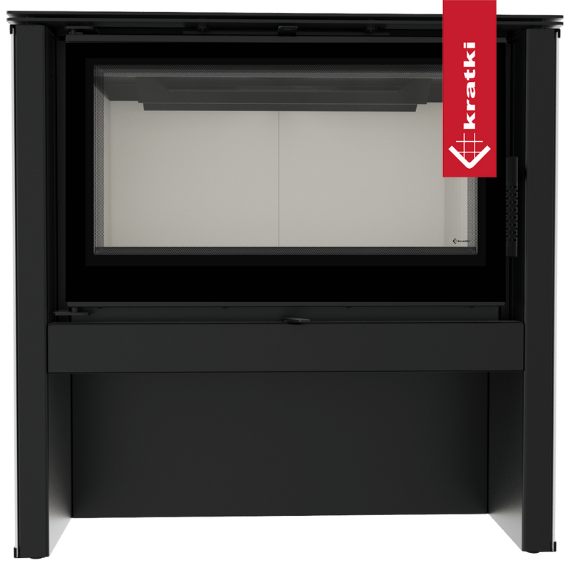 Kaminofen aus Stahl KRATKI JUNO 12 kW Ø 160 weißes Paneel
