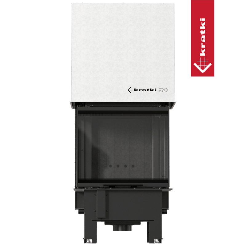 Kamineinsatz KRATKI REGNOR 600/400 7 kW Ø 200 3 seiten glas schwarz Verkleidung