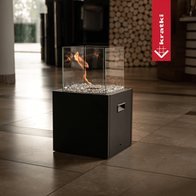 Bioethanol Kamin Freistehend TOWER MINI schwarz