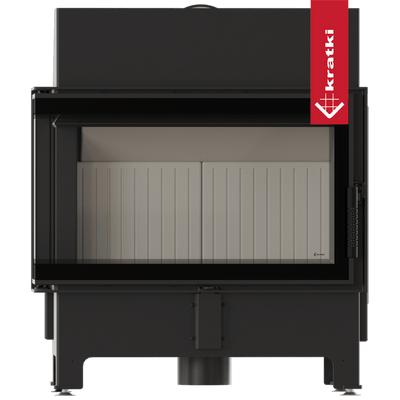 Kamineinsatz KRATKI ZIBI ECO 9,9 kW Ø 180 Eck links, selbstschließende Tür