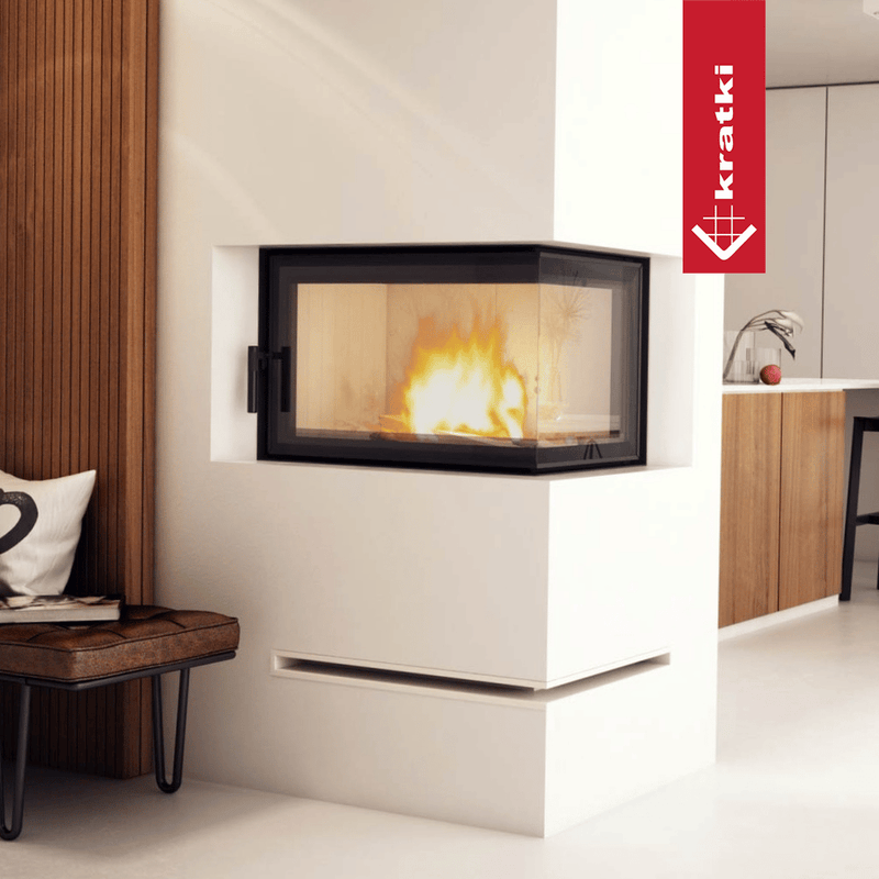 Wasserführender Kamineinsatz KRATKI MBO rechts 15 kW Ø 200
